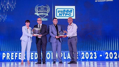 NTPC recognised as the "Most Preferred Workplace of 2023-24" organised by Team Marksmen