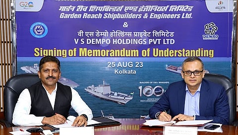 GRSE, Dempo sign MoU for collaboration to build commercial vessels on west coast