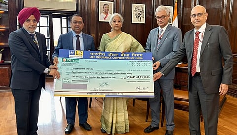 LIC pays dividend of Rs 2,441 crore to govt