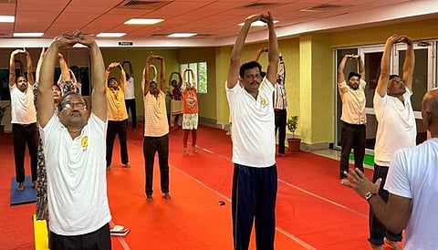 International Yoga Day celebrated with enthusiasm at BDL