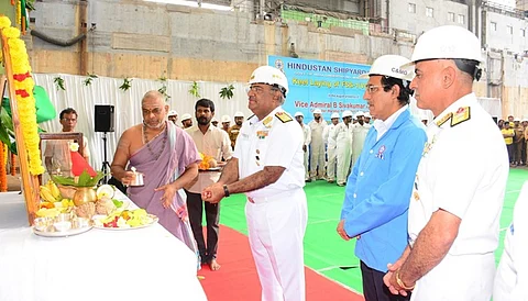 HSL lays keel for India’s 1st Fleet Support Ship