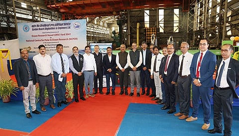 GRSE commences steel-cutting for Advanced Ocean Research Vessel