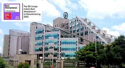 Coal India recognised among India’s top 50 best workplaces in manufacturing 2025