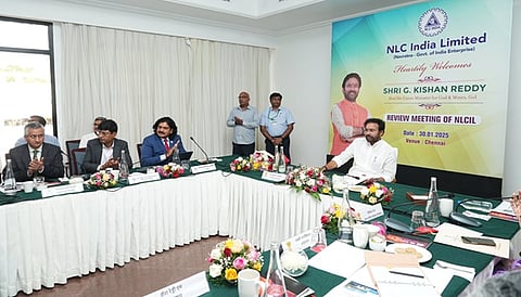 Coal minister reviews progress of NLC India's projects in Chennai
