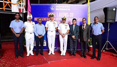 GSL lays keel for 4th NGOPV; marks major milestone in indigenous naval shipbuilding