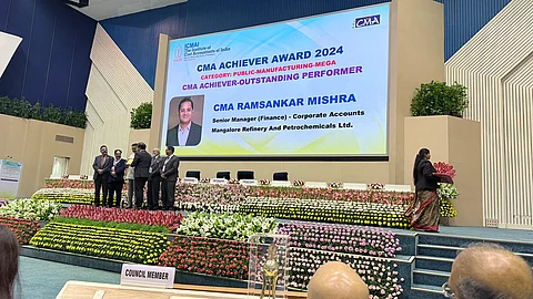 MRPL’s Ramsankar Mishra honoured with CMA Achiever Award 2024 for outstanding performance
