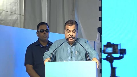 Gadkari inaugurates commercial electric truck battery swapping cum charging station at Sonipat