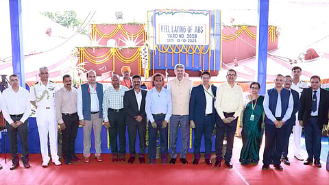 GRSE lays keel for advanced acoustic research ship for DRDO’s NPOL