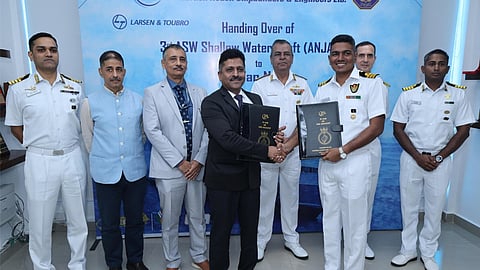 GRSE delivers third ASW Shallow Water Craft ‘Anjadip’ to Indian Navy