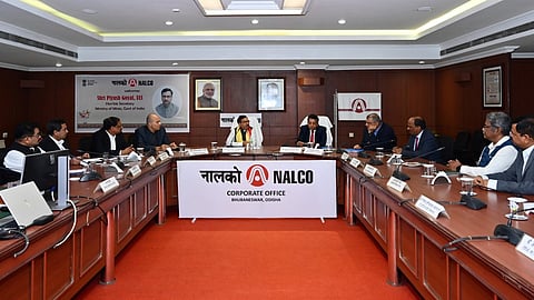 Alt="Mines Secretary reviews NALCO's performance and projects expansion"