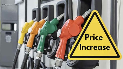 Alt="petrol diesel prices increased"
