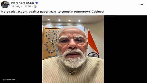 Alt="PM Modi's July 23 video was removed "in error" clarifed Meta"