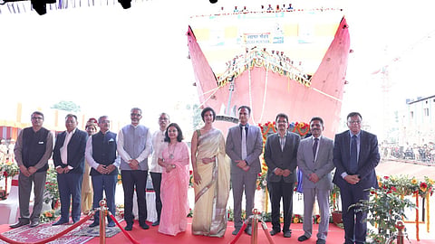 GRSE launches 89.5-metre ocean research vessel ‘Sagar Manthan’ for NCPOR