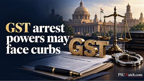 Alt="In a major change the GST Council may curb officials’ arrest powers"