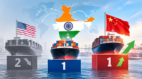 Alt="China overtakes US to become India's largest trading partner in first half of FY27"