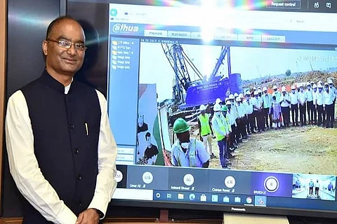 SJVN CMD lays foundation of infrastructure works of first boiler of Buxar Thermal Power Plant