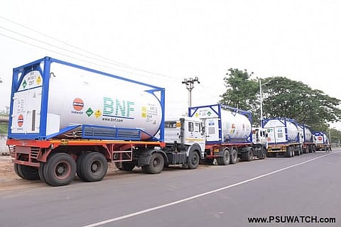 Delivered: Liquid medical oxygen from Singapore sourced by Indian Oil unloaded in Vizag