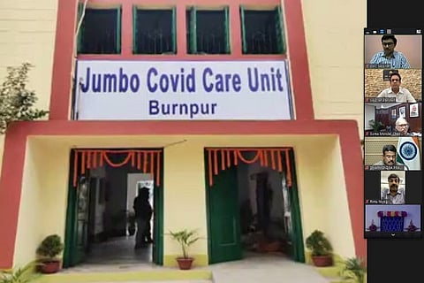 Pradhan inaugurates a jumbo  COVID-care facility set up by SAIL-ISP Burnpur in West Bengal