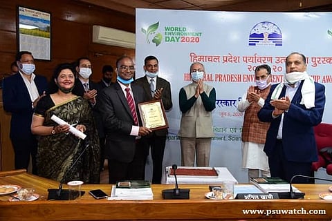 SJVN conferred with ‘State Environment Leadership Award’