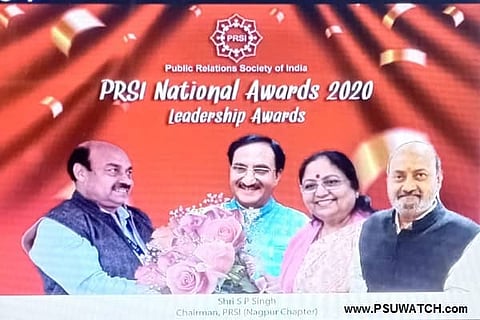 WCL’s SP Singh gets ‘PRSI National Leadership Award’