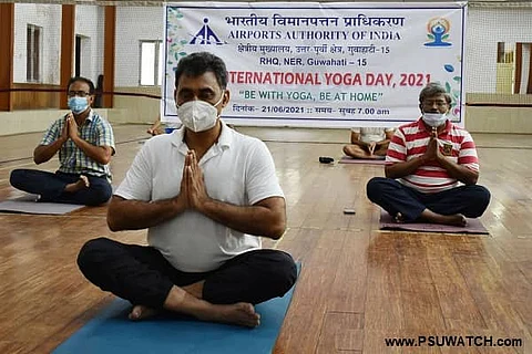 International Yoga Day 2021 celebrated across all North East Airports