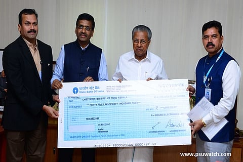 BEL contributes Rs 45.6 lakh to Kerala’s flood relief fund