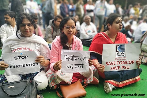 The missing solidarity at BPCL privatisation protest at Jantar Mantar