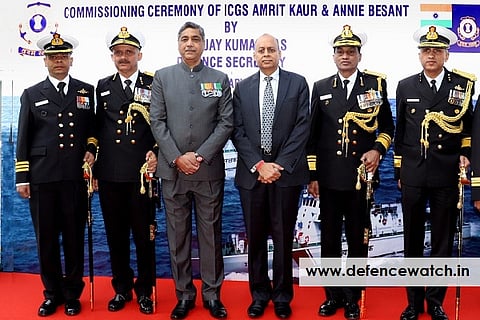 The GRSE moment: ‘ICGS Amrit Kaur’ and ‘ICGS Annie Besant’ Commissioned