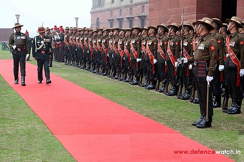 General Bipin Rawat receives farewell guard of honour