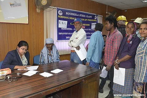 RSP organises health check-up camp for its contract labours