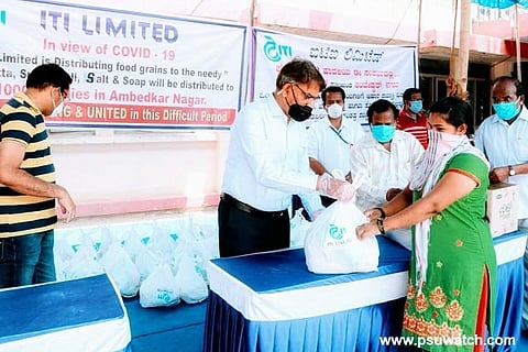 ITI Limited distributes essential goods for poor families