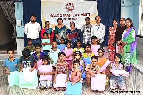 NALCO Mahila Samiti distributes mosquito nets at Jasoda Sadan
