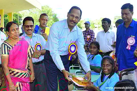 NLCIL participates in a sports event of special children