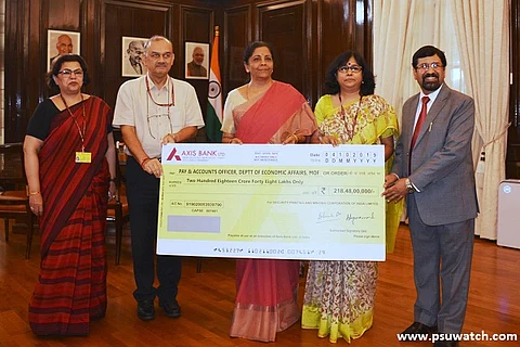 SPMCIL pays dividend of Rs 218 cr to govt