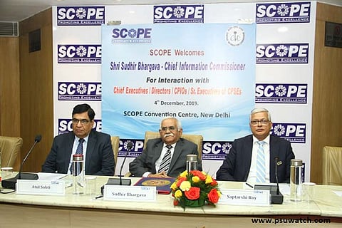 SCOPE organises interaction with CIC on amended RTI Act
