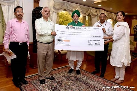 NBCC & HSCL pay final dividend to Govt for FY 2020-21