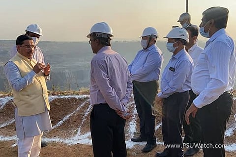 Coal crisis: Union Minister Pralhad Joshi inspects SECL coalfields in Chhattisgarh