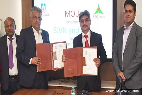 SJVN signs an MoU with PTC India for product development