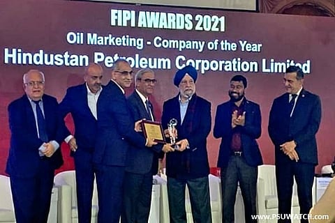 HPCL bags FIPI’s oil marketing company of the year award