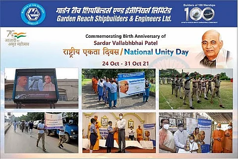 GRSE observes National Unity Day: Road towards India @75 celebrations