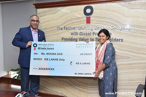 OIL CMD felicitates its officer Mouma Das, Padma Shri awardee 2021