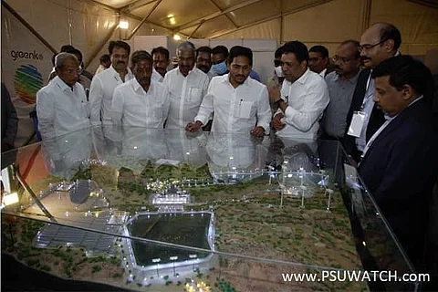 Andhra Pradesh CM performs first concrete pour for world’s largest integrated renewable energy storage project