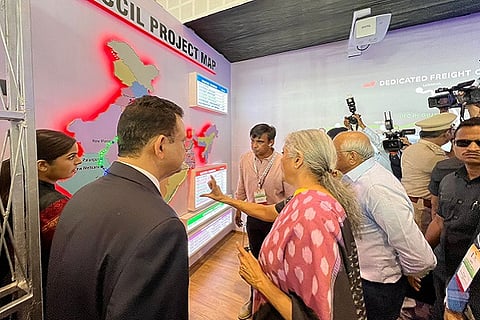 Finance Minister, Gujarat CM visit DFCCIL stall at AKAM Mega Show