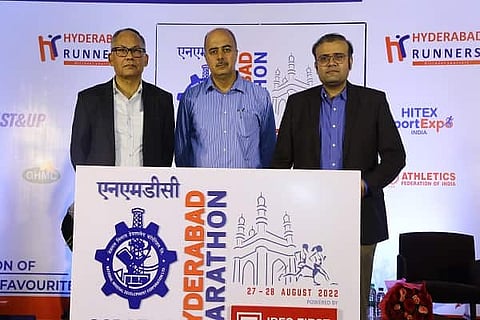 NMDC and Hyderabad Runners launch the NMDC Hyderabad Marathon 2022