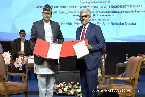 NHPC inks pact to develop two hydro projects in Nepal
