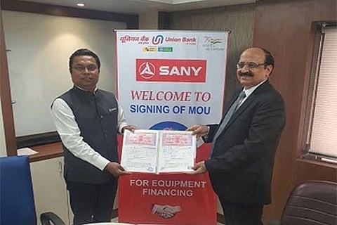 Sany Bharat signs MoU with Union Bank of India for equipment financing