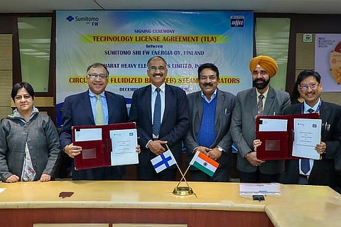 BHEL signs Technology License Agreement with Sumitomo for CFBC Boilers