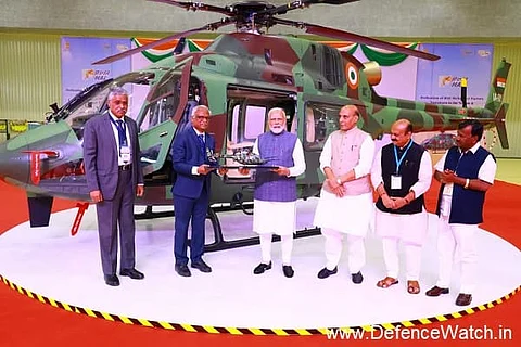 PM hails HAL’s Tumakuru factory, unveils light utility helicopter (LUH)