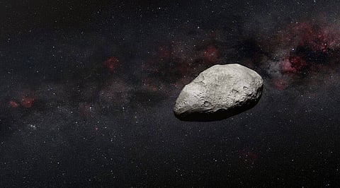 Artist's impression of the asteroid discovered by the James Webb Space Telescope. (Image credit: ESA