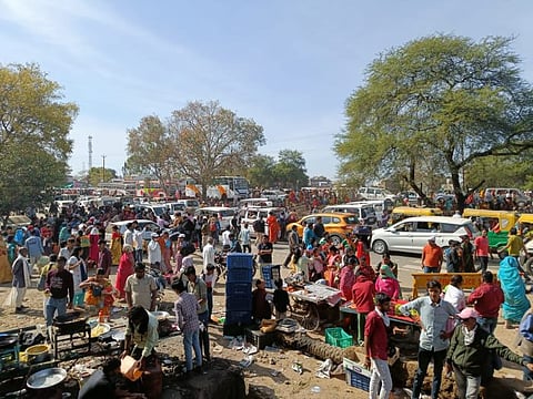 भोपाल-इंदौर हाईवे पर जाम
